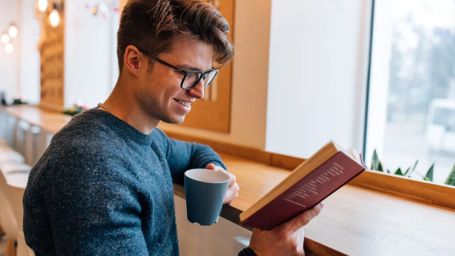 thoughtful professional reading book